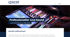 Desktop Screenshot of laut-hell.de