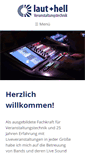 Mobile Screenshot of laut-hell.de
